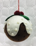 8 cm Christmas pudding dec