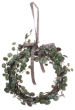 Angel vine wreath grey ribbon