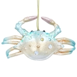 Blue & gold resin crab dec
