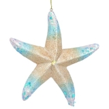 Blue/gold resin starfish dec