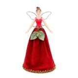Gisela Graham Dellarobia resin and fabric tree top fairy