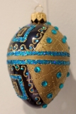 Gold and turquoise Polish egg