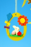 Rabbit in egg ornament
