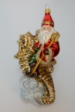 Santa on a seahorse