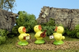 Set of 3 musical chickens