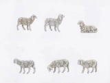 Set of 6 small sheep