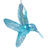 Turquoise acrylic hummingbird dec