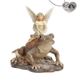 Winter fairy riding frog