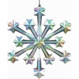 13 cm glitter snowflake - iridescent