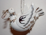 3D porcelain/metal orn dove