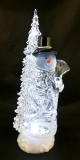 Acrylic snowman and tree with LED light