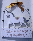 Believe in the magic of Christmas unicorn plaque