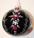 Black & silver 80 mm bauble