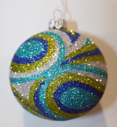 blueturquoiselime-green-bauble-80-mm