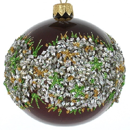 bronze-coloured-bauble-with-colorful-glitters