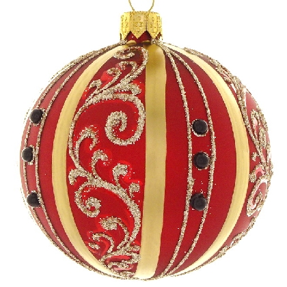 cherry-red-bauble-with-gold-glitter-stripe-pattern