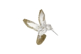 Clear/gold glitter acrylic hummingbird dec