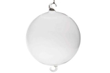 Glass ball with 2 hooks clear 12 cm