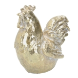 Gold resin hen orn large