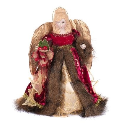 goodwill-resin-and-fabric-tree-top-angel-burgundy-and-cream-20-cm