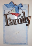 Happy Holidays family sign with pad
