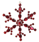 Jewel snowflake red 11 cm