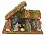 Medium nativity scene with figures