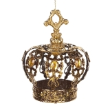 Metal jewel crown orn 11 cm