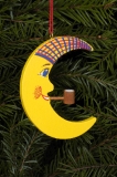 Moon with pipe ornament