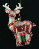 Painted glass reindeer