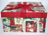 Paper/ribbon gift box square ex large