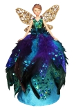 Peacock Angel Fairy Christmas Tree Topper Decoration (18 cms) by Gisela Graham