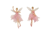 Pink fabric/resin ballerina fairy