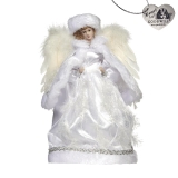 Porcelain/feather/fur angel Topper
