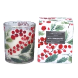 Red berry boxed candle pot small