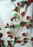 Red loganberry/leaf garland 183 cm
