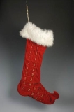 Red/White advent stocking 81 cm