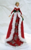 Resin/fabric vintage Christmas tree top angel