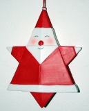 Santa origami ornament 4 ins