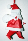 Santa with sack in gift box