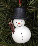 Snowman white ornament