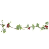 Snowy varigated ivy and red berry garland