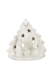 White ceramic nativity nite lite