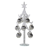 White tree & silver bauble