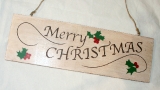 Wooden Merry Christmas plaque