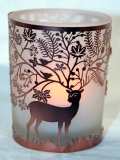 Woodland tealight holder copper reindeer